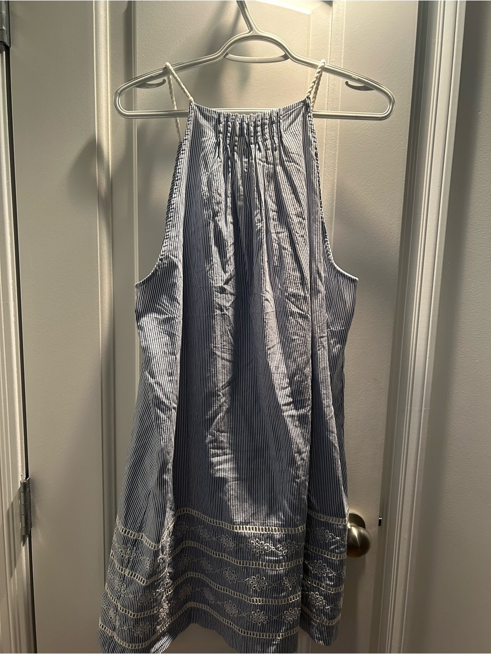 Vineyard Vines Navy & White Seersucker Rope-Strap dress - Picture 6 of 7
